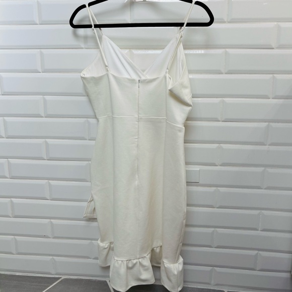 Lulus Women’s Large Sealed With a Kiss White Ruffled Bodycon Dress - Picture 8 of 14